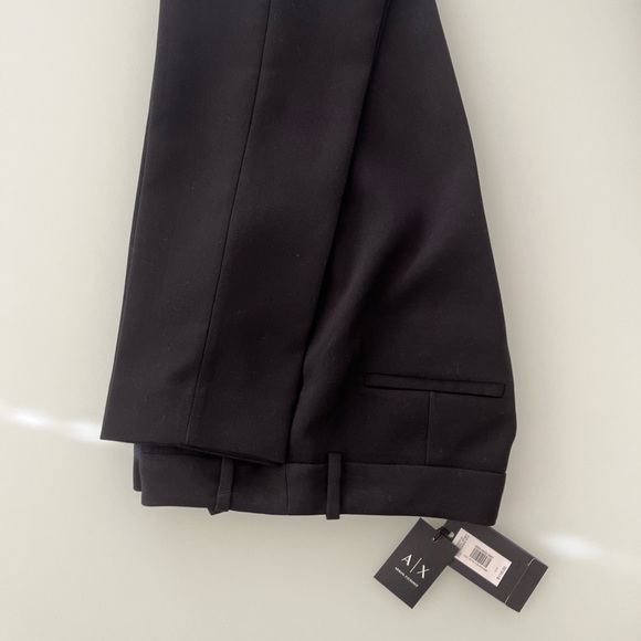 New Armani Exchange Black Modern Slim Trouser Pants - Picture 5 of 10